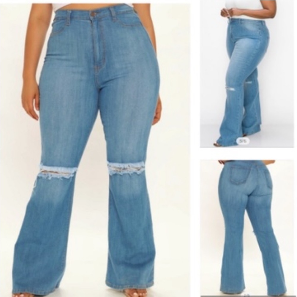 Women’s Slit Knee Jeans